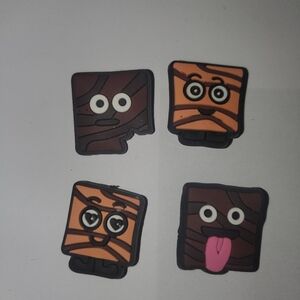 4 Pc Croc Charms Cereal